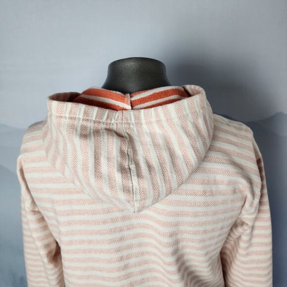 Columbia Melody Spring Fleece Lined Orange Stripe Hooded Jacket | Women's Medium - Picture 12 of 16